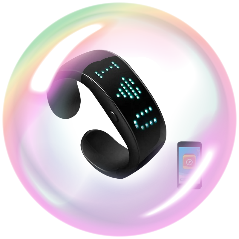 LED Armband, Blue tooth Programierbar Light up USB Aufladbar ‍